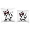 Cat Heart Shape Sunglasses Dabbing Dance Lover Throw Pillow