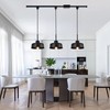 MELUCEE 3 Pack H Type Track Pendant Lighting Black Industrial