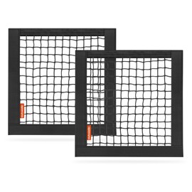 TrunkExpert, Universal Mesh Bag with Velcro Fastening, 25cm x 25cm Organizer Bag, Multipurpose, Attachment, Back Seat Wall, Storage Organiser with Velcro, Car Accessories, Pack of 2