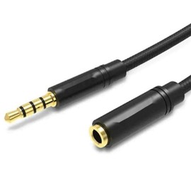 Watio Wave Audiokabel, 3,5 mm Stereo-Klinkenstecker auf 3,5-mm-Klinkenbuchse, Länge 3 m, Schwarz, ideal für Audio-Verbindungen*