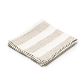 LinenMe Linen Napkin Off White Grey Philippe, 20 x 20