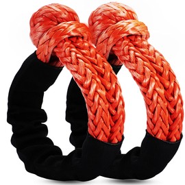SCHTUMPA Soft Shackle 1/2" X 22 Inch (57,000LBS) Breaking Strength, Synthetic Road Recovery Rope for Sailing SUV ATV 4X4 Truck Jeep 2 Pack -Safer Than Metal Shackle