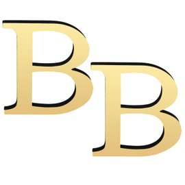 YIEMI 3D Letters for Wall Decor，Gold Elegant Wall Letters for Stylish Letter Wall Decor and DIY Home Decoration （B,2 pcs）