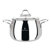 Venus Stainless Steel Deep Stock Pot with Glass Lid Soup