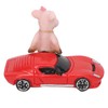 Pig Statue UV Resistant Coating Handcraft Resin Pig Figurine Red