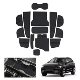 GAFAT Volvo XC60 | Recharge | Hybrid 2018-2024 2025 Non-Slip Mats, Volvo XC60 2023 Rubber Mats, Centre Console Mats, Door Seam Mats, Volvo XC60 Accessories Original (Black)