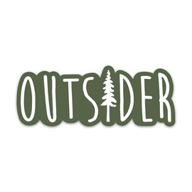 Outsider Sticker Outdoor Adventure Camping Life Sticker Wanderlust Nature Hiking Waterproof Vinyl Stickers for Water Bottle Tumbler Laptop Phone Journal Planner Decals Gifts for Adults Teens Kids