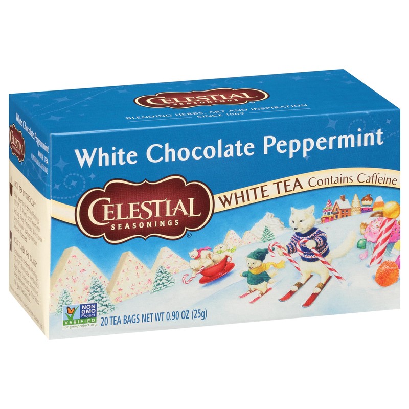 Celestial Seasonings White Chocolate Peppermint White Tea Bags 20 tea