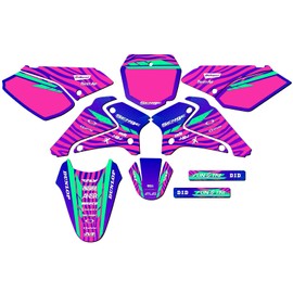 Senge Graphics Inc 2001-2007 DRZ 125 TIGRE Pink Senge Graphics Kit Compatible with Suzuki - Complete Kit, 14/17