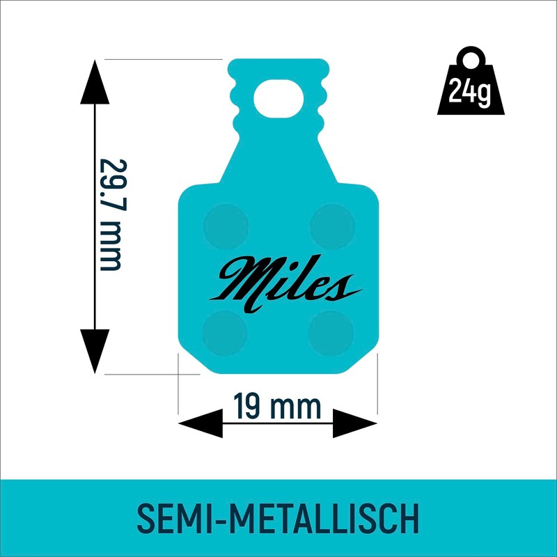 Miles Racing Bicycle Disc Brake Pads Sintered for Magura MT