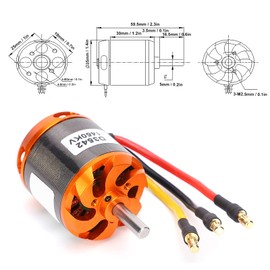Keenso RC Aircraft Motor, 1450KV / 1250KV / 1000KV Brushless RC Motor D3542 Brushless Motor Stable and Fluid Operation for RC Fixed Wing (1000KV, Type of Leaning Tower of Pisa)