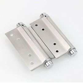 2Pcs Double Action Spring Door Hinge, Stainless Steel Loaded Spring Loaded Door Swing Hinge for Cafe Saloon Door, Bar Counter Doors, 3 Inch