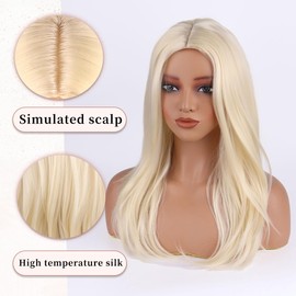 Straight Hair Multicoloured Wig Synthetic Hair Wig for Women Best Suitable for Daily and Special Occasions Elegant and Realistic Wig Suitable for Party (White)