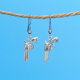 Cowgirls Boot Earring for Women Western Cowgirl Boots Hat Earrings Set Pistol Dangle Drop Earrings Western Trendy Jewelry for Women(D)