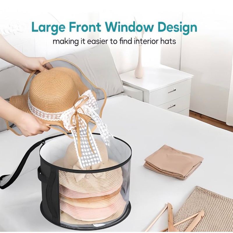 Oversized Clear Hat Storage Bag for Women, Holds up to