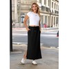 Lepunuo Casual Sweat Skirts Womens High Waist Summer Drawstring Slit