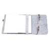 Calendar, A5 notebook, grey, felt leather book cover, retro vintage