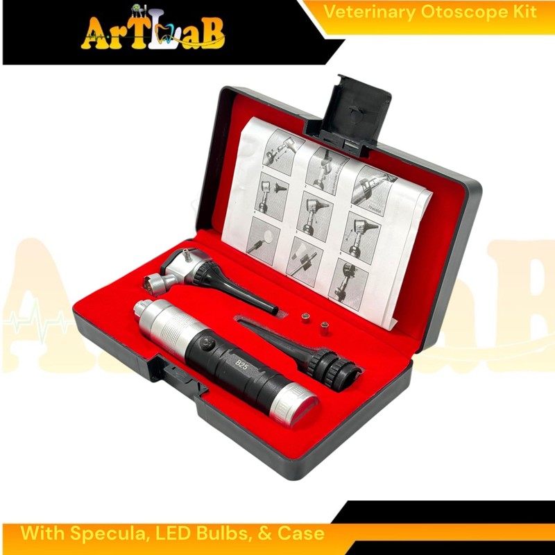 Otoscope Set for Animals | Veterinary Otoscope with Specula Tips,