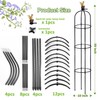 Metal Garden Obelisk Trellis for Climbing Plants Outdoor，Rose Bush Round