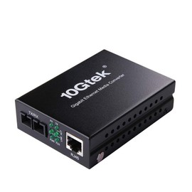ipolex Gigabit Single-Mode SC Fiber to Ethernet Media Converter, Built-in 1000Base-LX SFP Module, 1310nm, SMF, up to 20-km, Dual SC Fiber to 10/100/1000Base-TX (UTP/STP/Cat5e/Cat6 RJ45) 1-Pack.