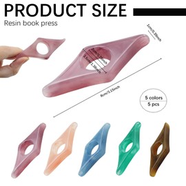 5 PCS Resin Thumb Book Page Holder Reading Book Opener Holder Finger Ring Opener Bookmark for Bookworms, Teachers, Best Friend, Student Books Accessories