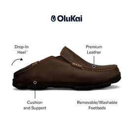 OluKai Men's Moloa Dark Wood/Dark Java 9 Medium
