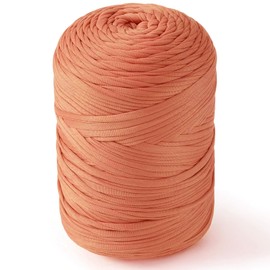NOTIONSLAND 400g T-Shirt Yarn Knitting Yarn Fabric Crochet Yarn for Bag Basket Blanket Home Decor - Sweet Orange