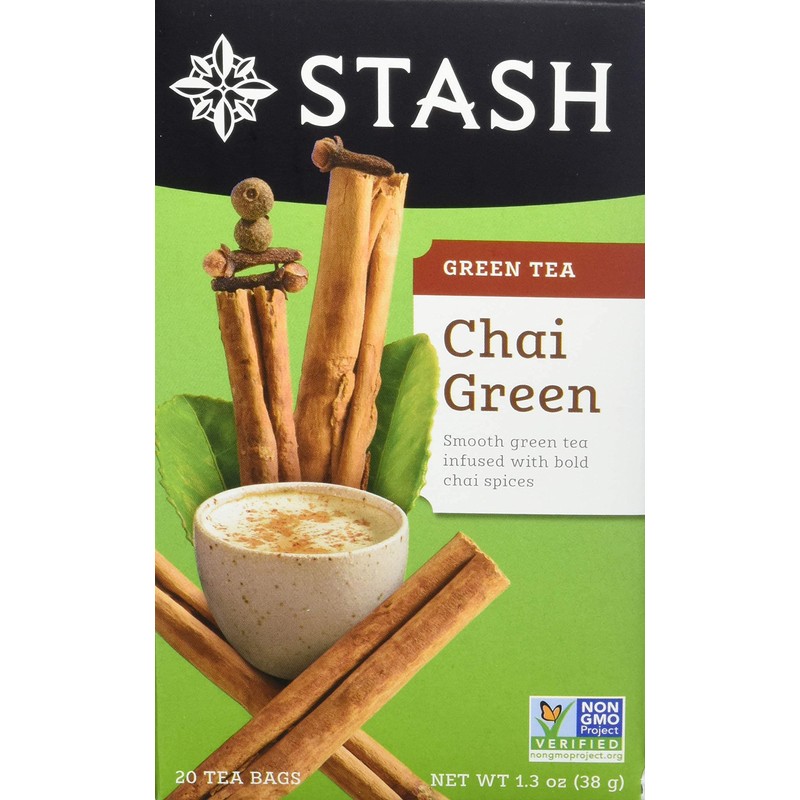 Stash Tea Chai Green Tea - Caffeinated, Non-GMO Project Verified