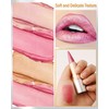 Rose Pink Glitter Lipstick Lip Liner,Shimmer Metallic Matte Long-Lasting Waterproof