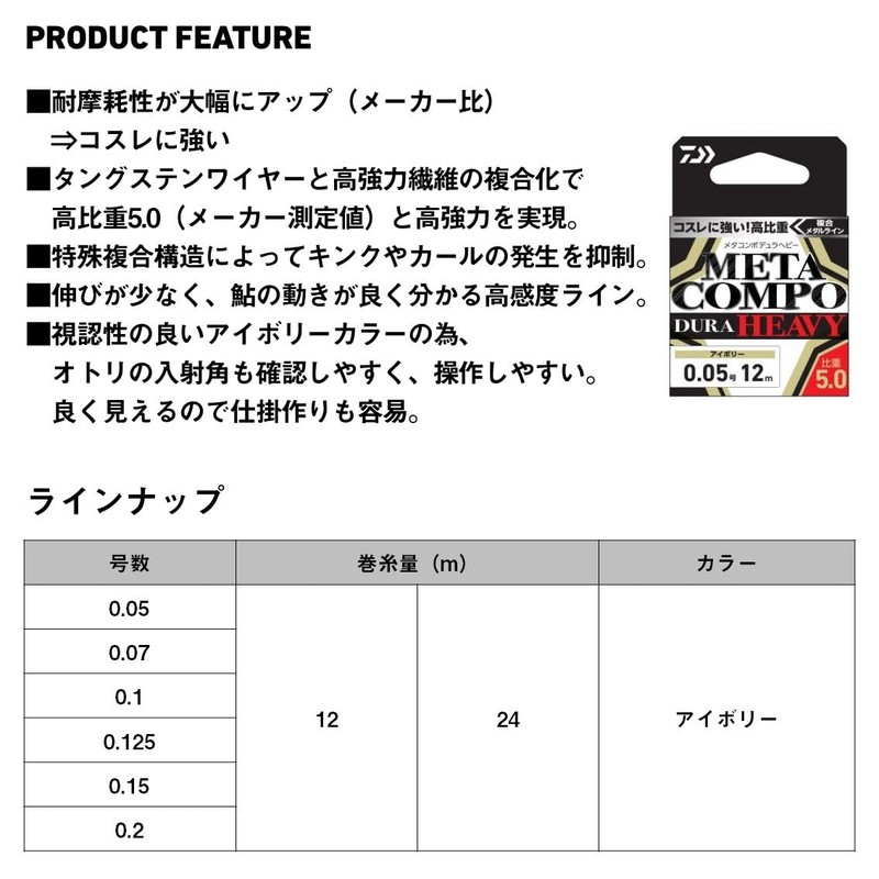 Daiwa 0.07-24 Metal Line Metacompodura Heavy