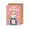 WBdesignz Birthday Card with Envelope - Princess Card Birthday Girl