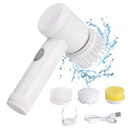 Magic Electric Cleaning Brush, Fregadora Giratoria Eléctrica, Cepillo de Limpieza Eléctrico, Cepillo de Fregado Recargable para Baño, Fregadora de Ducha para Limpieza