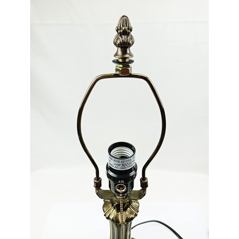 Tiffany Lamp Holder, Lamp Base, Antique Brass, Alloy, 1-Zipper Lamp