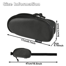 Sunglasses Holders for Car Visor, Faux Leather Eyeglass Holder for Different Size Eyeglasses, Adjustable Visor Bag Sunglass Holder for Cars, Compatible with Keys, Balms (Black)