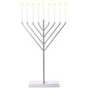 Vintiquewise Large Metal Silver Coated Hanukkah Menorah 3 Ft. for