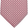 Retreez Check Textured Woven Microfiber Men's Tie Necktie - Red