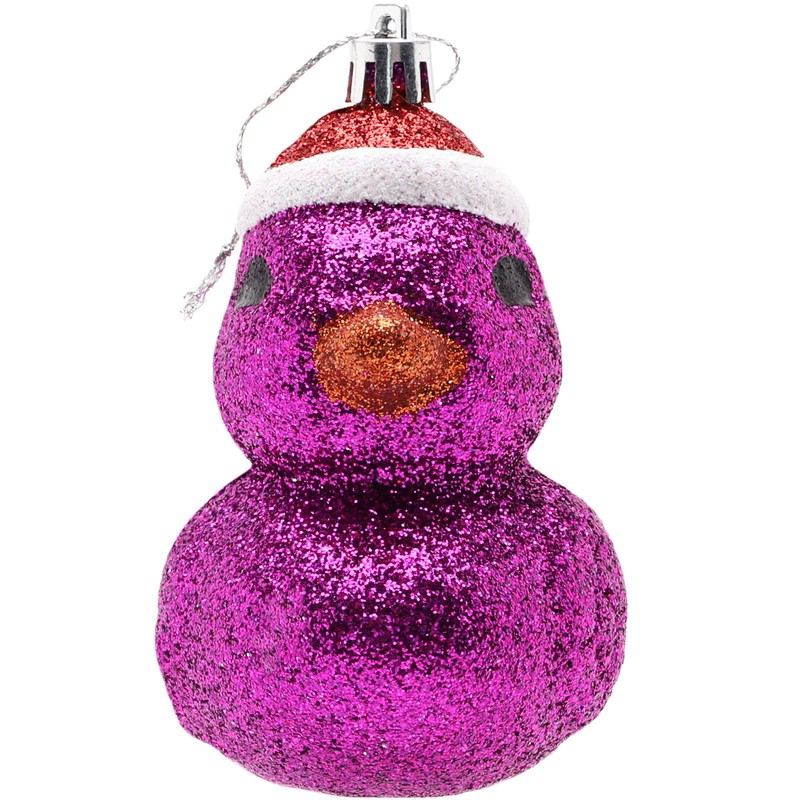 Christmas Concepts® Pack of 2-110mm (4.3") Purple Glittery Festive Duck