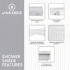 Jakooz Rollup Shower Curtain for Bathroom. Waterproof, 100% PEVA, Heavy