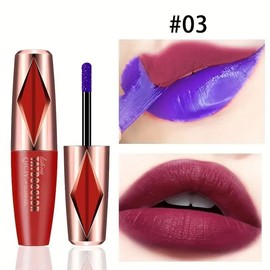 AMOCOCO 1114 Peel-Off Lip Color, 5 Shades Mixed Color System, Long Lasting Glossy & Matte Finish, Waterproof, for All Skin Types, Adult Makeup Paste - Color: #03