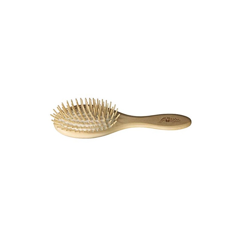 Wood anti-static hair brushes natural.