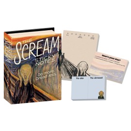 The Unemployed Philosophers Guild Edvard Munch's The Scream Sticky Notes - Art Themed 3.25" by 4.25" Booklet with Self-Sticky Individual Notes Inside
