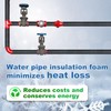 TOPDURE Insulating Foam Pipe Covers, Outdoor Water Pipe Insulation Water