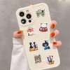 50 PCS Artistic Cat Stickers Cute Cat Decals for Laptop,