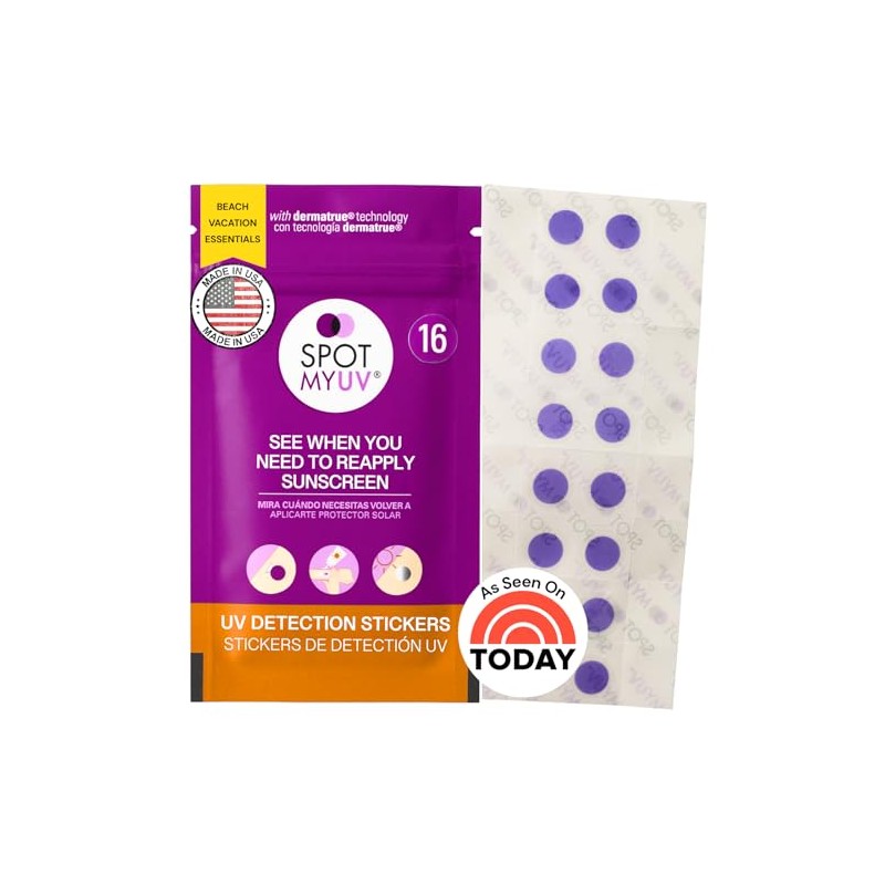 SpotMyUV UV Detection Stickers - Know When to Reapply Sunscreen