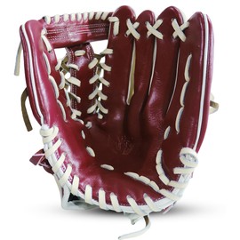PS Trends Pro Series Baseball Glove - Premium Leather, Comfort Fit, Ideal for Pros and Amateurs (Maroon/Half White, 12)