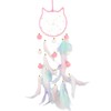 Dream Catcher for Girls, Pink Cat Dreamcatcher with Feathers, Cat
