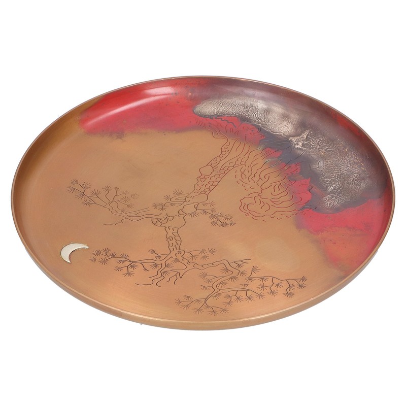 Tea Tray Japanese Hand Made Round Tea Cup Holder Plate