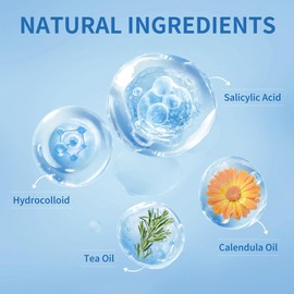 Daolyo Pimple Patches for Face, 4 Size 300 Counts Acne Patches, Hydrocolloid Patches for Covering Zits and Blemishes, Spot Stickers with Salicylic Acid, Tea Tree Oil & Calendula Oil