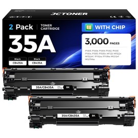 35A Black Toner Cartridge 2-Pack Replacement for HP 35A CB435A Works with LaserJet P1005 P1006 P1009 P1002 P1003 P1004 M1120 M1522n M1522nf P1505 P1505n P1102w P1109w Pro MFP M1212nf M1217nfw Printer