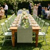yuboo Olive Green Table Runner 72 Inches Long, Summer Checked